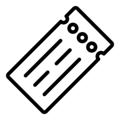 Event Ticket Flat Icon Isolated On White Background