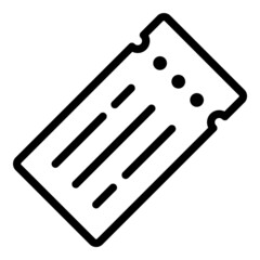 Event Ticket Flat Icon Isolated On White Background