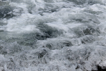 water flowing into the water