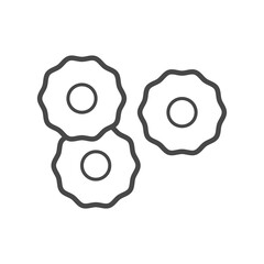 Vector linear icon with cheese rings