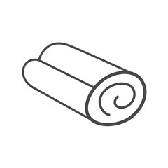 Vector linear icon with sweet roll