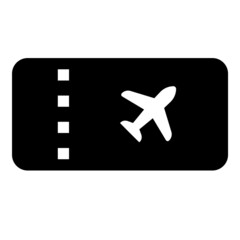 Airline Ticket Flat Icon Isolated On White Background