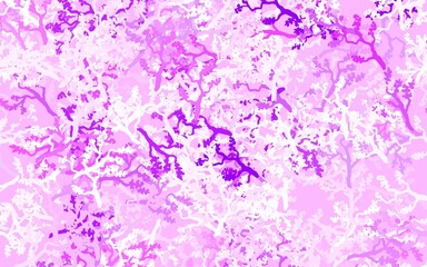 Light Purple vector doodle background with leaves, branches.