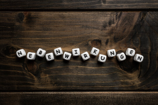 Corona virus Covid-19 vaccine text background in German