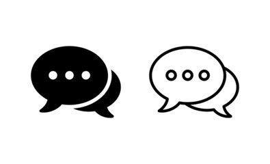 Chat icon vector. speech bubble sign and symbol. comment icon. message