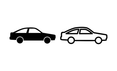 Fototapeta premium Car icon vector. car sign and symbol. small sedan