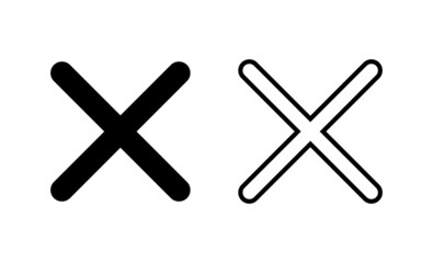 Close icon vector. Delete sign and symbol. cross sign