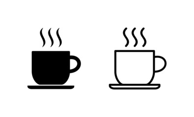 coffee cup icon vector. cup a coffee sign and symbol