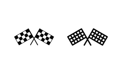 Racing flag icon vector. race flag sign and symbol.Checkered racing flag icon