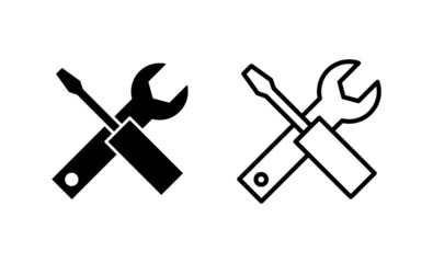 Repair tools icon vector. tool sign and symbol. vectorting icon. Wrench and screwdriver. Service