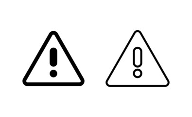 Exclamation danger icon vector. attention sign and symbol. Hazard warning attention sign