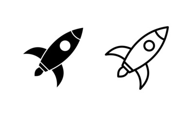 Rocket icon vector. Startup sign and symbol. rocket launcher icon