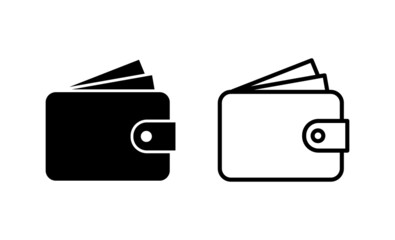 Wallet icon vector. wallet sign and symbol