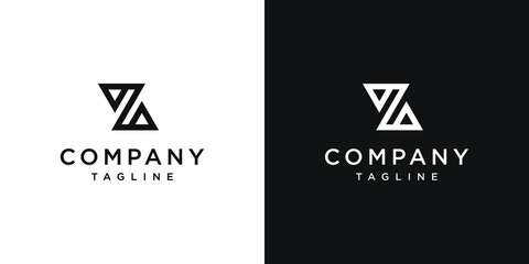 Creative Letter Z Monogram Logo Design Icon Template White and Black Background