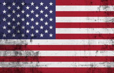 Volledig beeld van rommelige Amerikaanse vlag