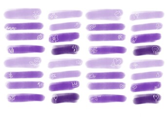 Set with paint markers stripes for magazines and cards and hobbies and notebooks and stickers and kids