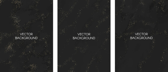 Set of vector universal backgrounds with glitter and copy space for text	

