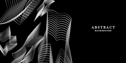 Abstract black white background