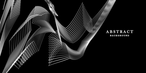 Abstract black white background