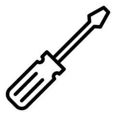 Screwdriver Flat Icon Isolated On White Background