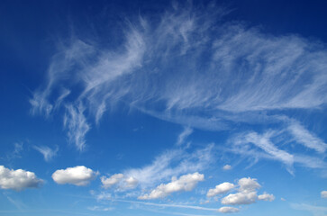 White clouds on sky