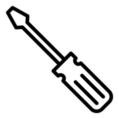 Screwdriver Flat Icon Isolated On White Background