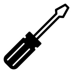 Screwdriver Flat Icon Isolated On White Background