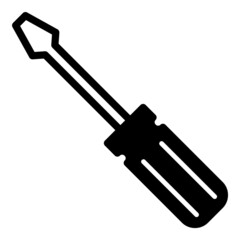 Screwdriver Flat Icon Isolated On White Background