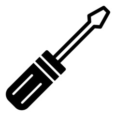 Screwdriver Flat Icon Isolated On White Background