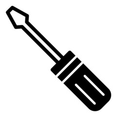 Screwdriver Flat Icon Isolated On White Background