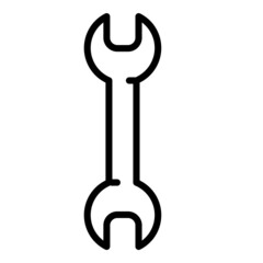 Wrench Flat Icon Isolated On White Background