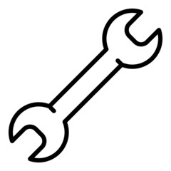 Wrench Flat Icon Isolated On White Background