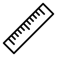 Fototapeta premium Ruler Flat Icon Isolated On White Background