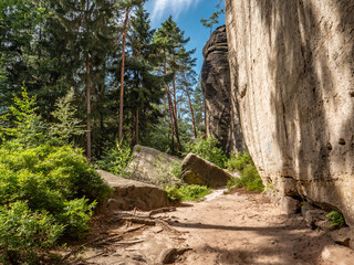 Halbenweg in der Sächsischen Schweiz - Felswand
