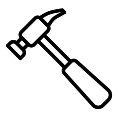 Hammer  Flat Icon Isolated On White Background