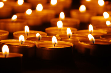 many candles in the dark