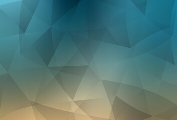 Light Blue, Yellow vector abstract polygonal background.