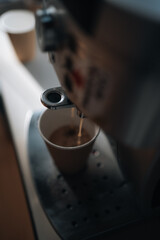 close up coffee machine
