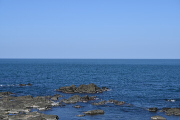 Scenery along the Pacific coast in early spring