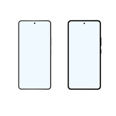Set of realistic models smartphone. Smartphone mockup. Phone mockup in front.