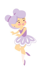 Cute Cartoon Childish Fairy Characters. Vector illustration
