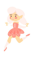 Cute Cartoon Childish Fairy Characters. Vector illustration