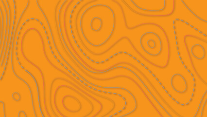abstract multiple ripple curve line contour topography on yellow background, concept for geometry mountain contour, wave, curve, line.