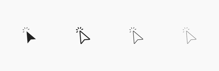 Simple triangular vector cursor icon