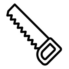 Hand Saw Flat Icon Isolated On White Background