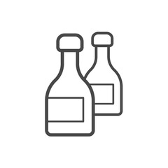 Vector linear icon with sauces