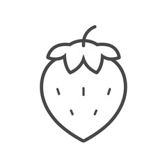 Vector linear icon with strawberry