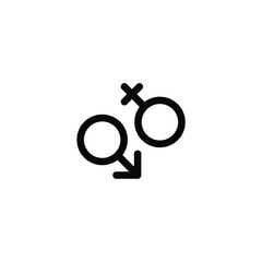 gender simple icon on white background