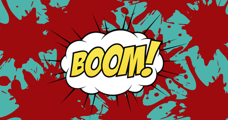 Image of boom text in comic speech bubble © vectorfusionart