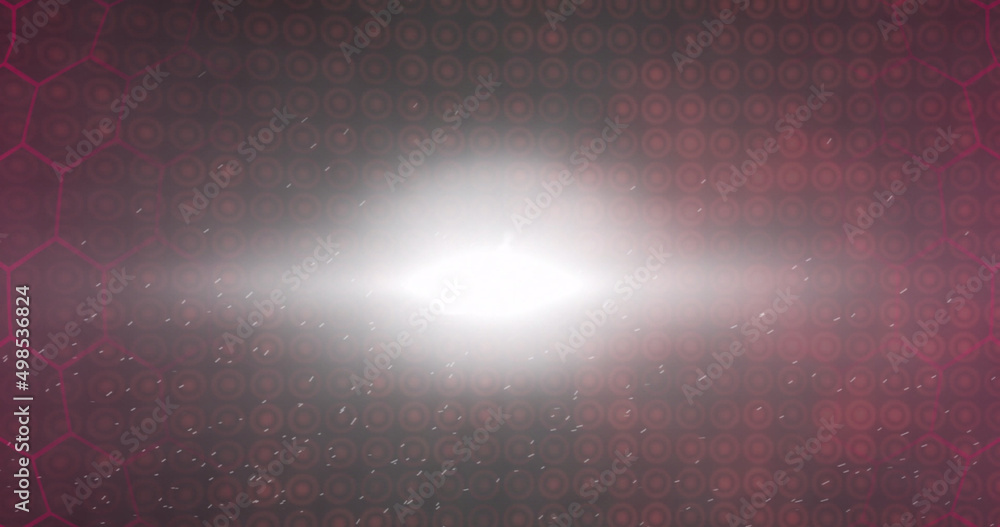 Wall mural image of neon red pattern over red pattern